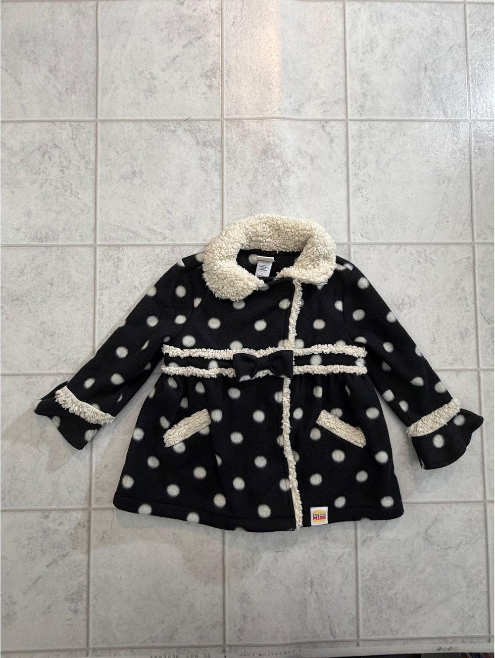 Harajuku Mini for Target black polka dot coat